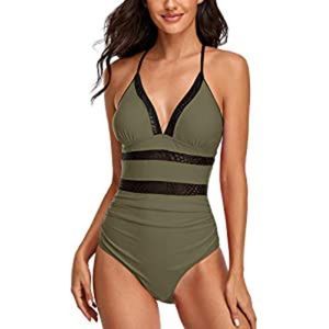 Womens Tummy Control  One Piece Swimsuit